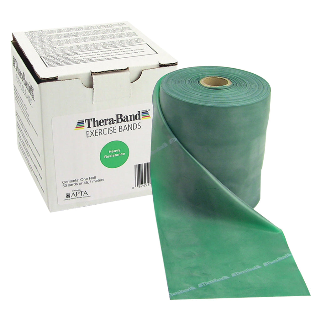 TheraBandÂ¨ Exercise Resistance Band, Green, 5 Inch x 50 Yard, Medium Resistance