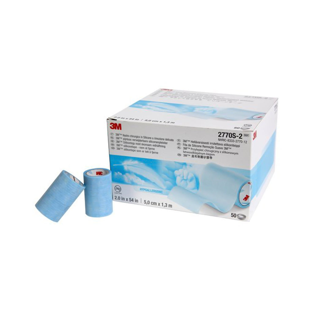 3MÂª MicroporeÂª S Silicone Medical Tape, 2 Inch x 1-1/2 Yard, Blue