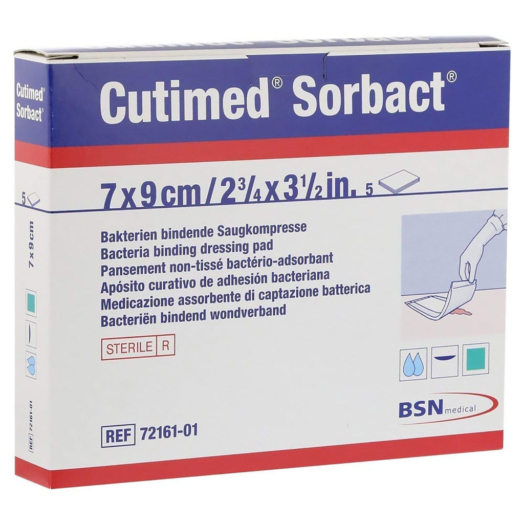 CutimedÂ¨ SorbactÂ¨ Antimicrobial Dressing, 2_ x 3_ Inch, 5-pack