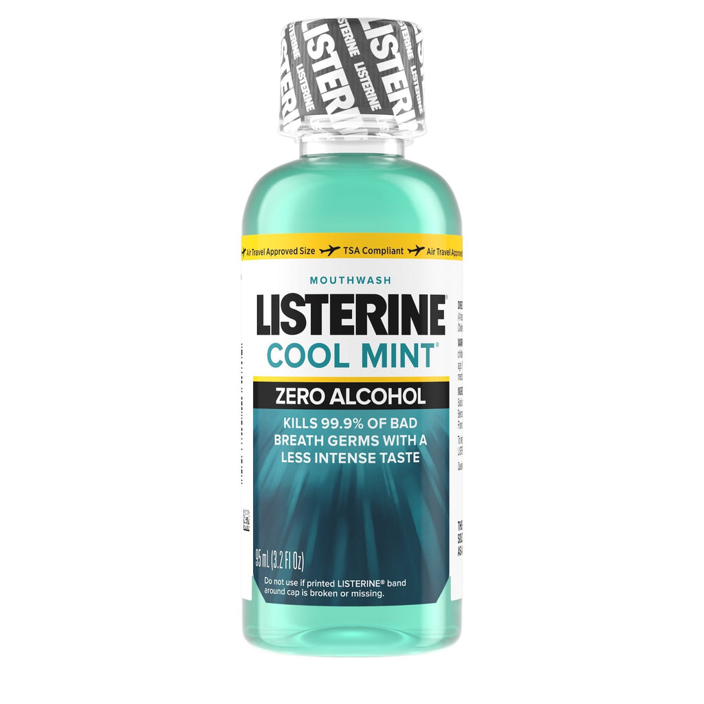 ListerineÂ¨ ZeroÂ¨ Clean Mint Mouthwash, 3.2 oz. Bottle