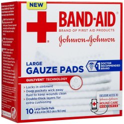 Band-AidÂ¨ Cushion-Care Sterile Gauze Sponge, 4 x 4 Inch