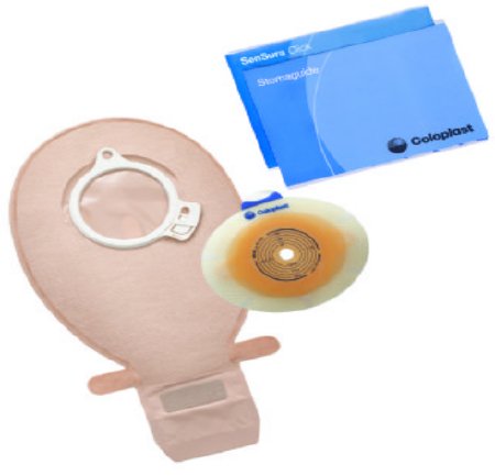 SenSuraÂ¨ Click Wide Two-Piece Drainable Transparent Ostomy Kit, Maxi Length, 5/8 to 1-11/16 Inch Stoma