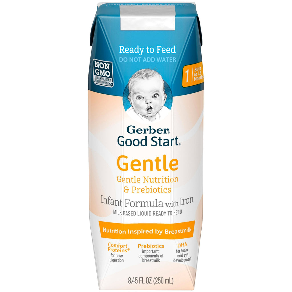 GerberÂ¨ Good StartÂ¨ Gentle NonGMO Ready to Use Infant Formula, 8.45 oz. Carton
