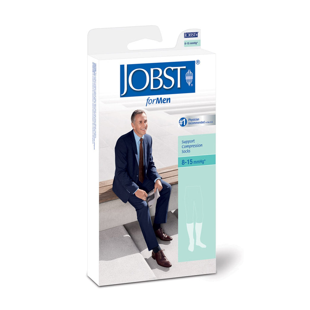 JobstÂ¨ for Men Compression Knee-High Socks, Medium, White