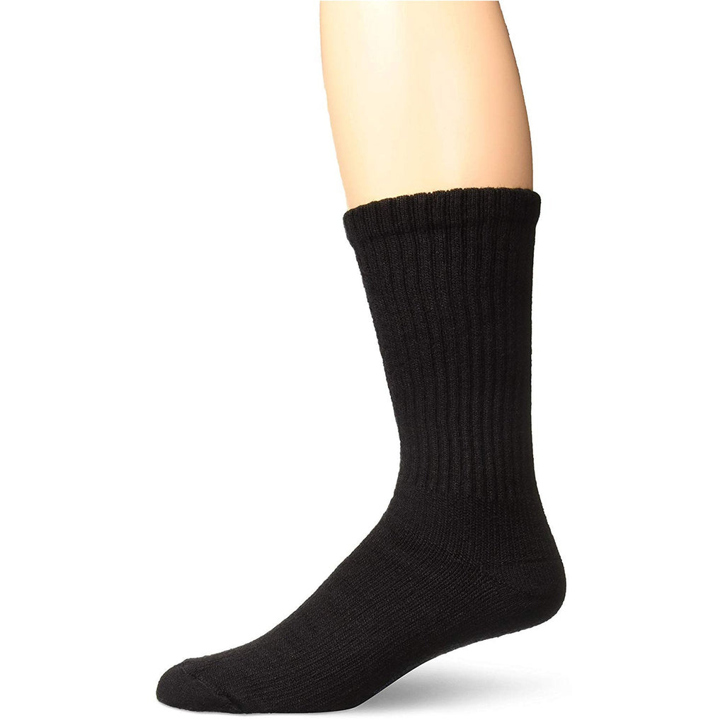 JOBST SensiFoot Diabetic Sock, Compression Crew Sock, Closed Toe, Black, 8-15, Medium