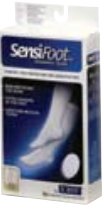 JOBST SensiFoot Diabetic Sock, Compression Crew Sock, Closed Toe, Large, Black