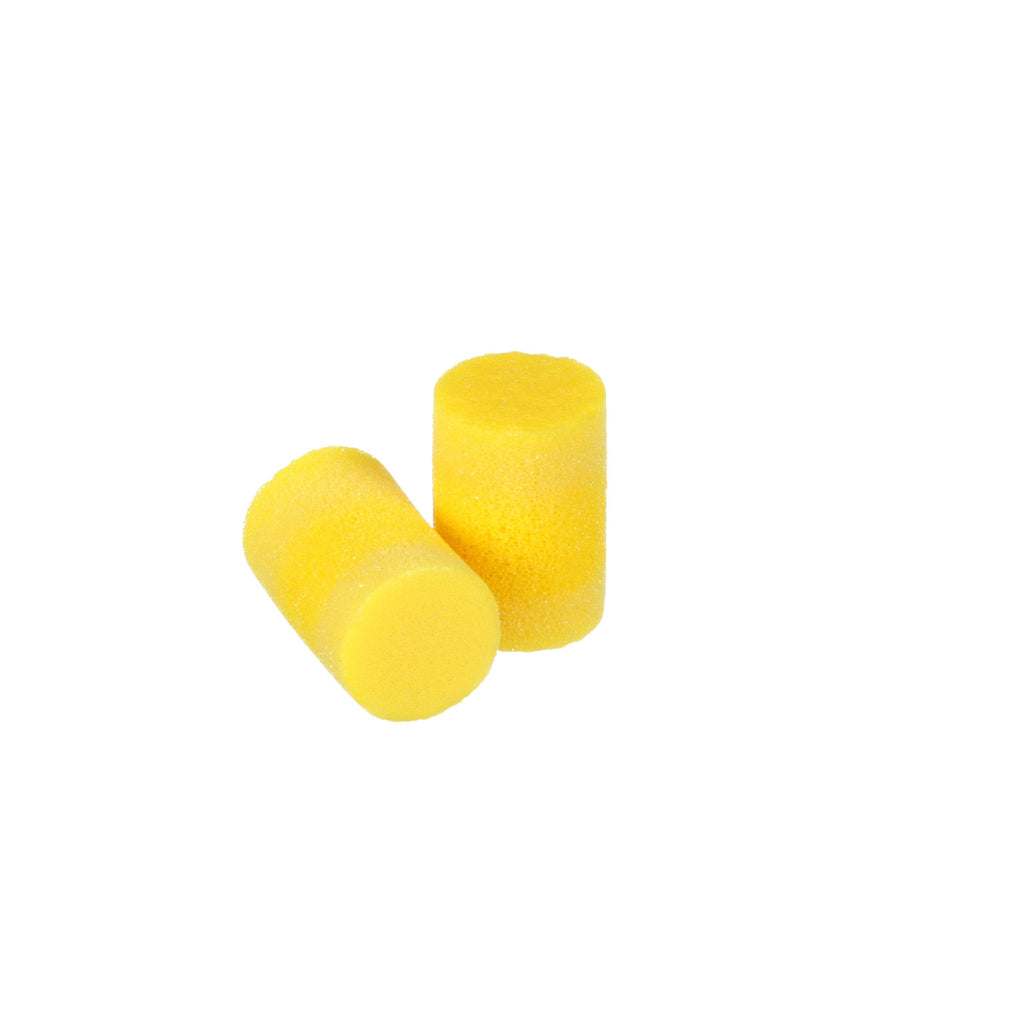 3M E-A-R Classic Earplugs, 29 dB, Yellow, Cordless, Reusable, Cylindrical, Small
