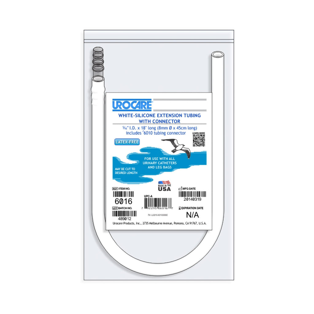 UrocareÂ¨ Extension Tube, White Silicone