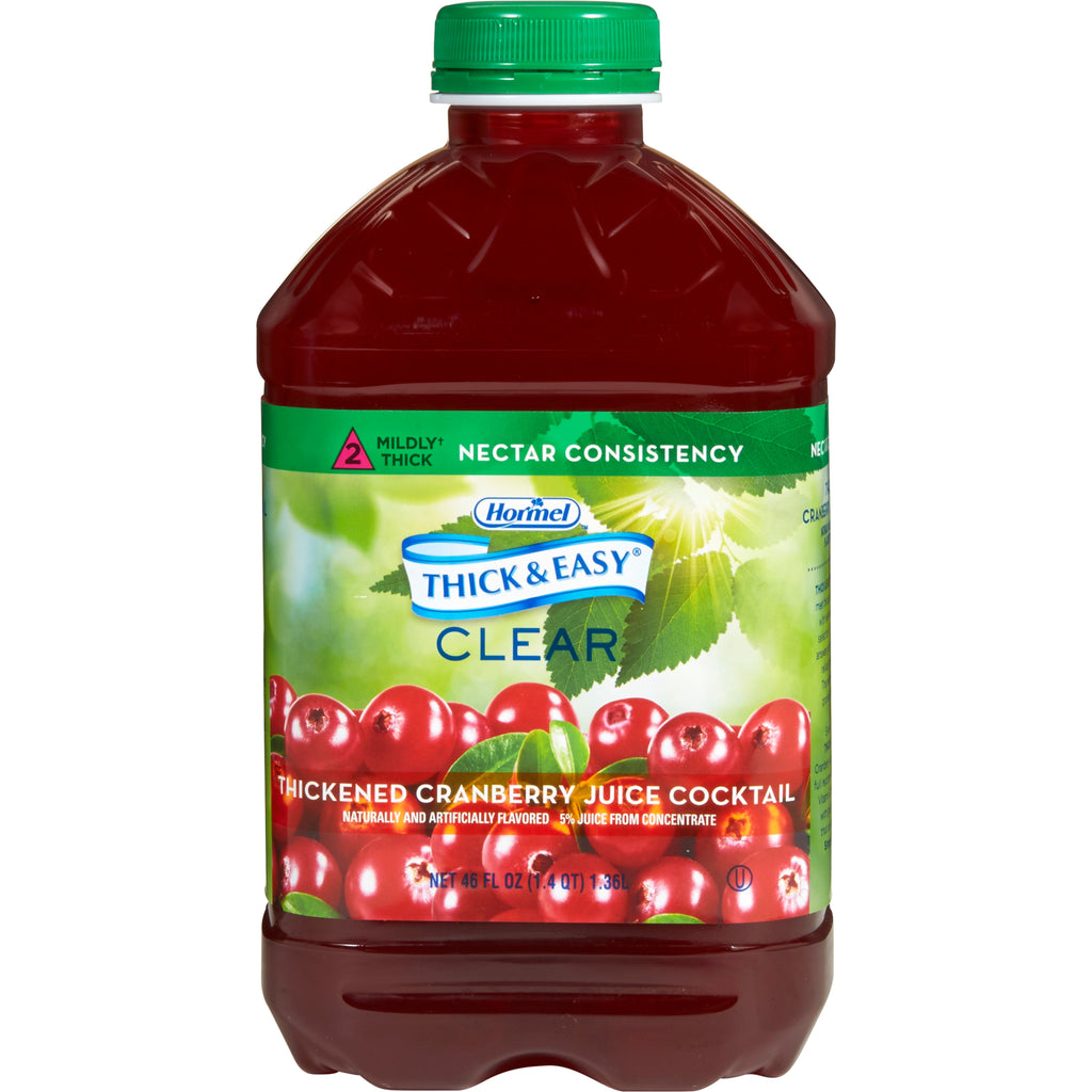 Thick & EasyÂ¨ Clear Nectar Consistency Cranberry Thickened Beverage, 46 oz. Bottle