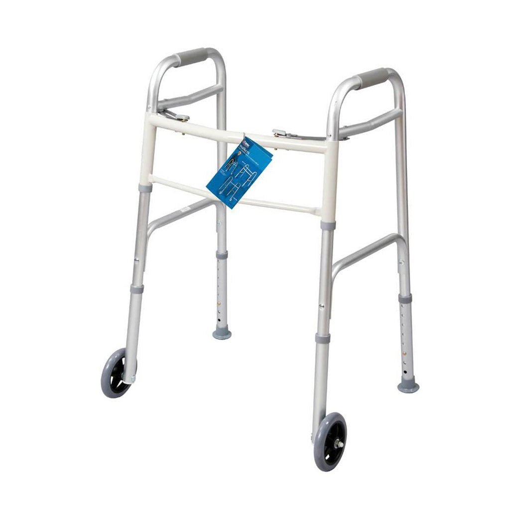 CarexÂ¨ Dual-Button Walker with 5 Inch Wheels