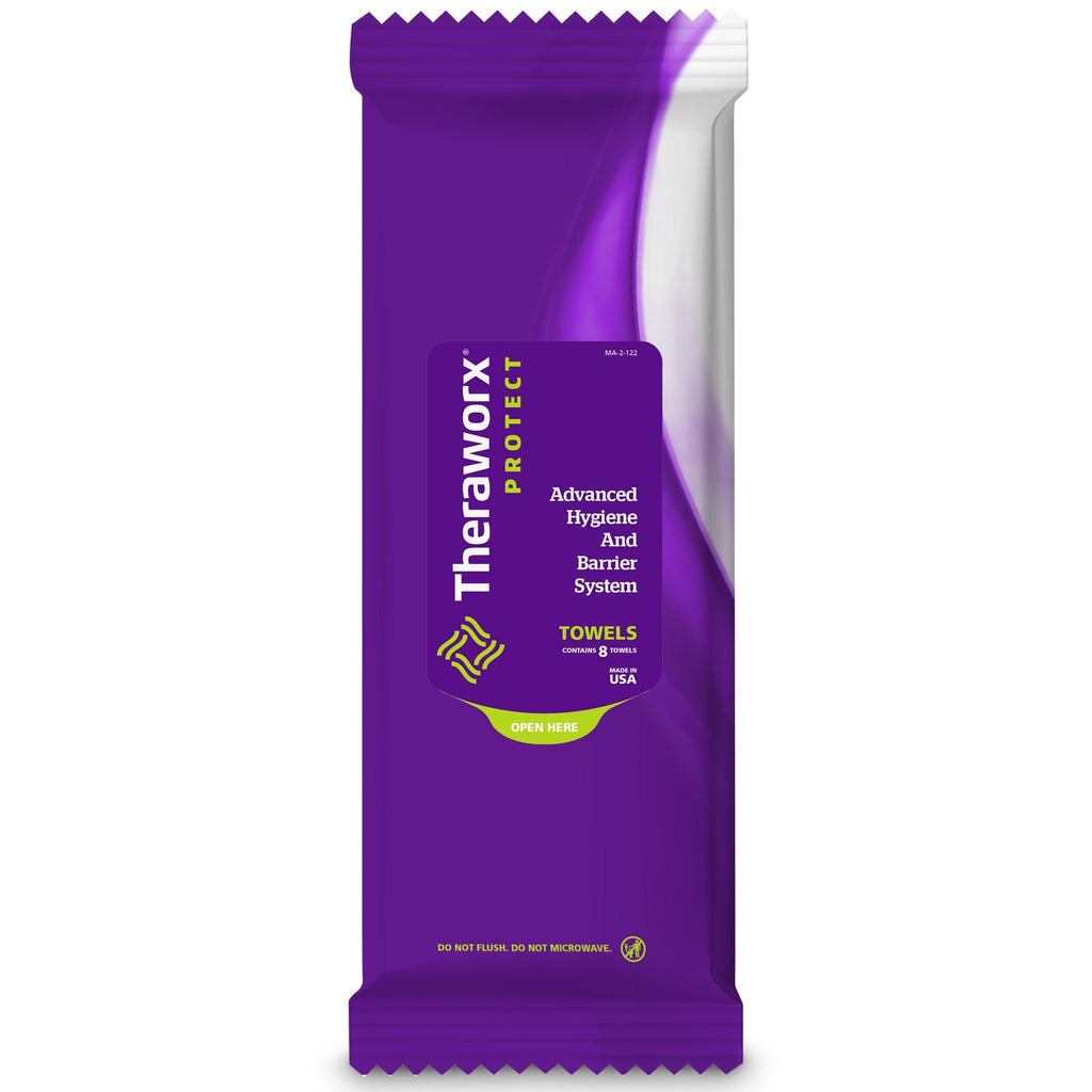 TheraworxÂ¨ Protect Advanced Hygiene Barrier System Rinse-Free Bath Wipe, Lavender Scent, Soft Pack