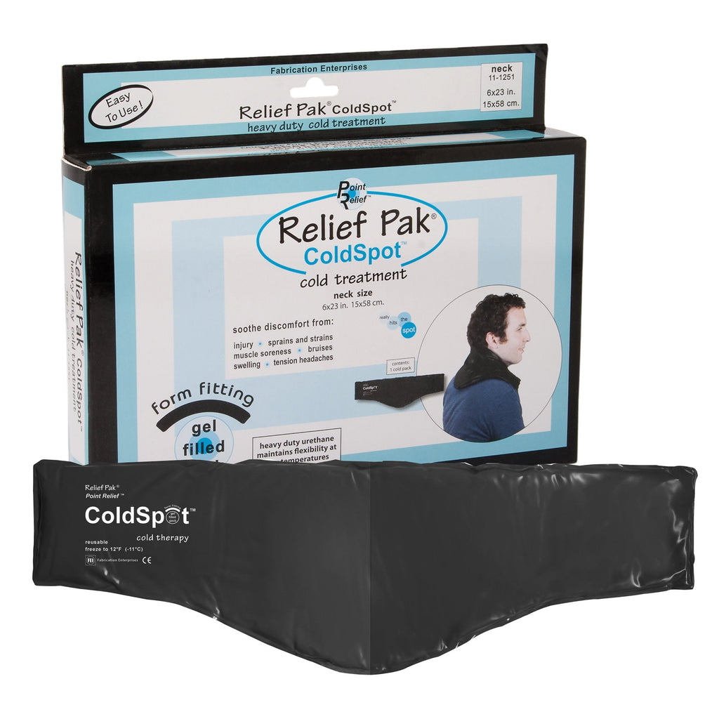 Relief PakÂ¨ ColdSpotÂª Black Urethane Pack, Neck Contour