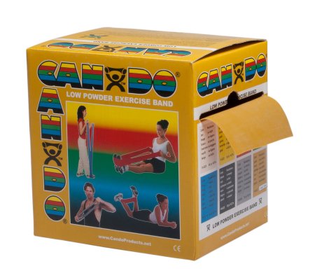 CanDoÂ¨ Low Powder Exercise Resistance Band, Gold, 5 Inch x 50 Yard, 3X-Heavy Resistance