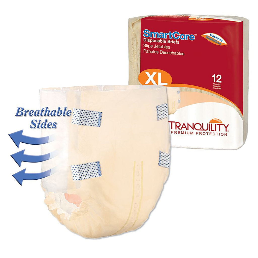 Tranquility SmartCoreÂª Maximum Protection Incontinence Brief, Extra Large
