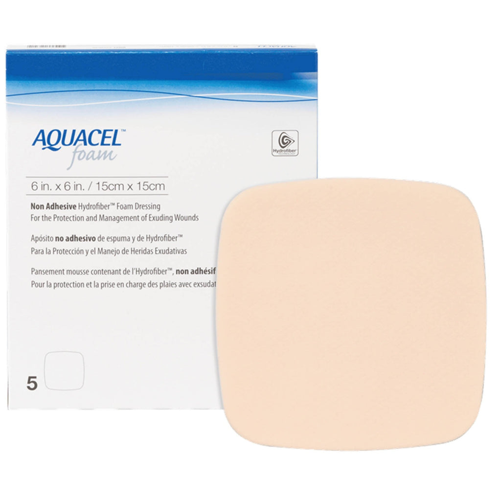 AquacelÂ¨ Nonadhesive without Border Foam Dressing, 6 x 6 Inch