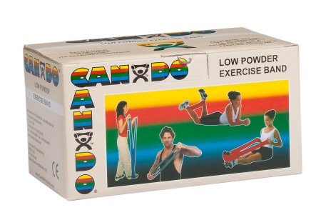 CanDoÂ¨ Low Powder Exercise Resistance Band, Tan, 5 Inch x 6 Yard, 2X-Light Resistance