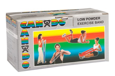 CanDoÂ¨ Low Powder Exercise Resistance Band, Silver, 5 Inch x 6 Yard, 2X-Heavy Resistance