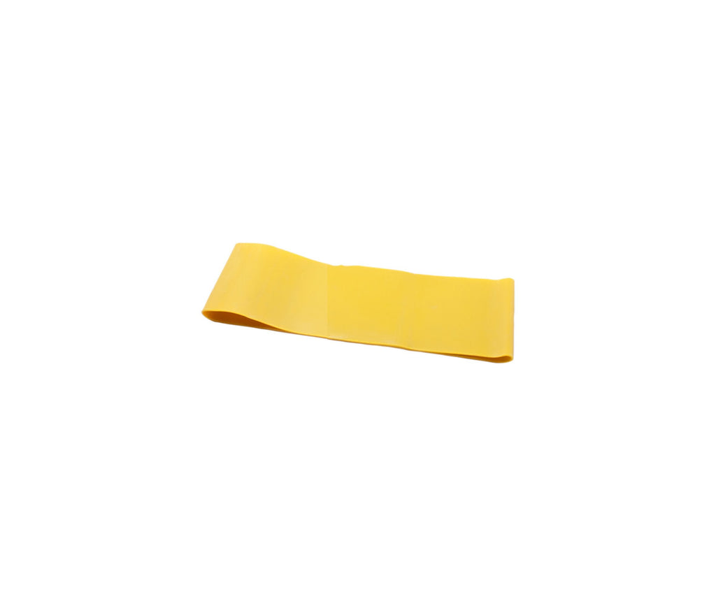 CanDoÂ¨ Low Powder Exercise Resistance Band Loop, Yellow, 3 x 10 Inch, X-Light Resistance