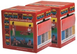CanDoÂ¨ Low Powder Exercise Resistance Band, Red, 5 Inch x 50 Yard, Light Resistance