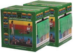 CanDoÂ¨ Low Powder Exercise Resistance Band, Green, 5 Inch x 50 Yard, Medium Resistance