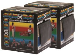 CanDoÂ¨ Low Powder Exercise Resistance Band, Black, 5 Inch x 50 Yard, X-Heavy Resistance
