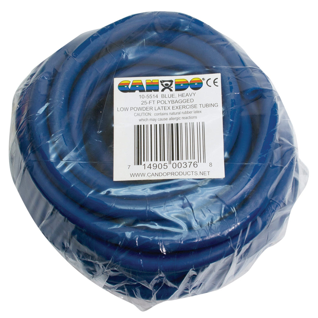 CanDoÂ¨ Low Powder Exercise Resistance Tubing, Blue, 25 Foot Length, Heavy Resistance