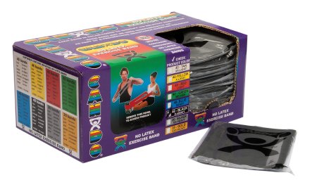 CanDoÂ¨ Exercise Resistance Band, Black, 5 Inch x 4 Foot, X-Heavy Resistance