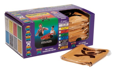 CanDoÂ¨ Exercise Resistance Band, Gold, 5 Inch x 4 Foot, 3X-Heavy Resistance