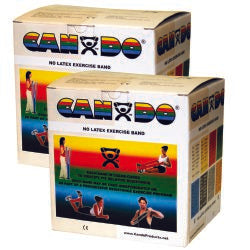 CanDoÂ¨ Exercise Resistance Band, Tan, 5 Inch x 50 Yard, 2X-Light Resistance