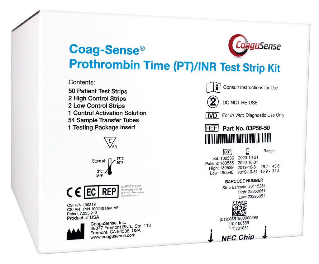 Coag-SenseÂ¨ Professional Blood Coagulation Rapid Test Kit