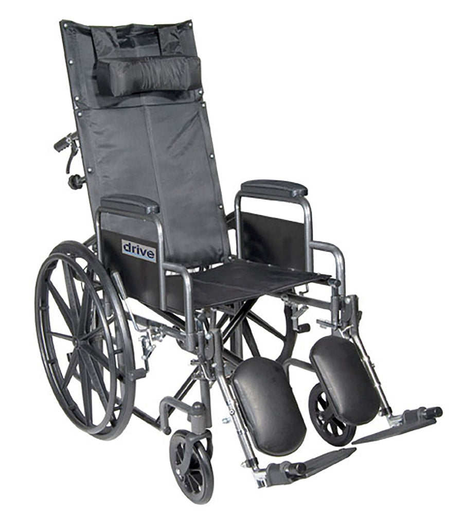 driveÂª Silver Sport Reclining Wheelchair, 16-Inch Seat Width