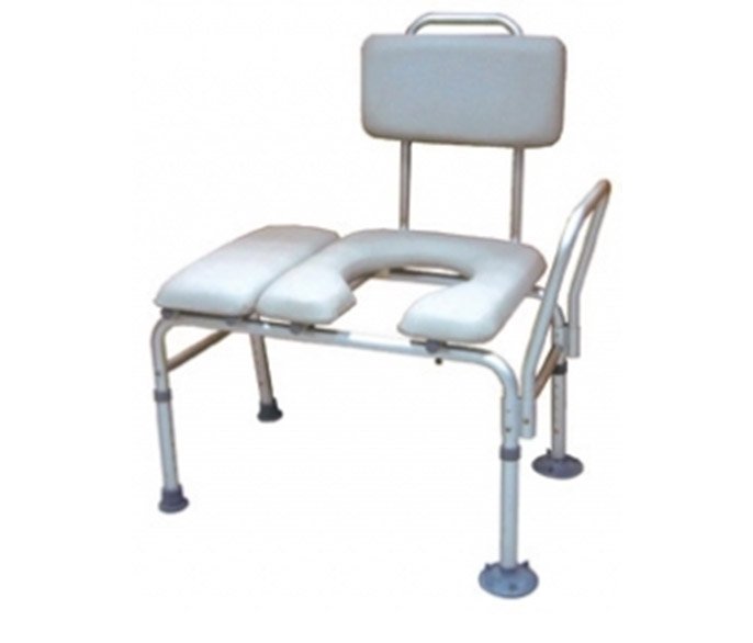 driveÂª Aluminum Knocked Down Bath / Commode Transfer Bench, 18 Ã 22_ Inch Seat Height