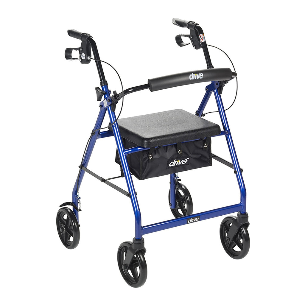 driveÂª 4 Wheel Rollator, Blue