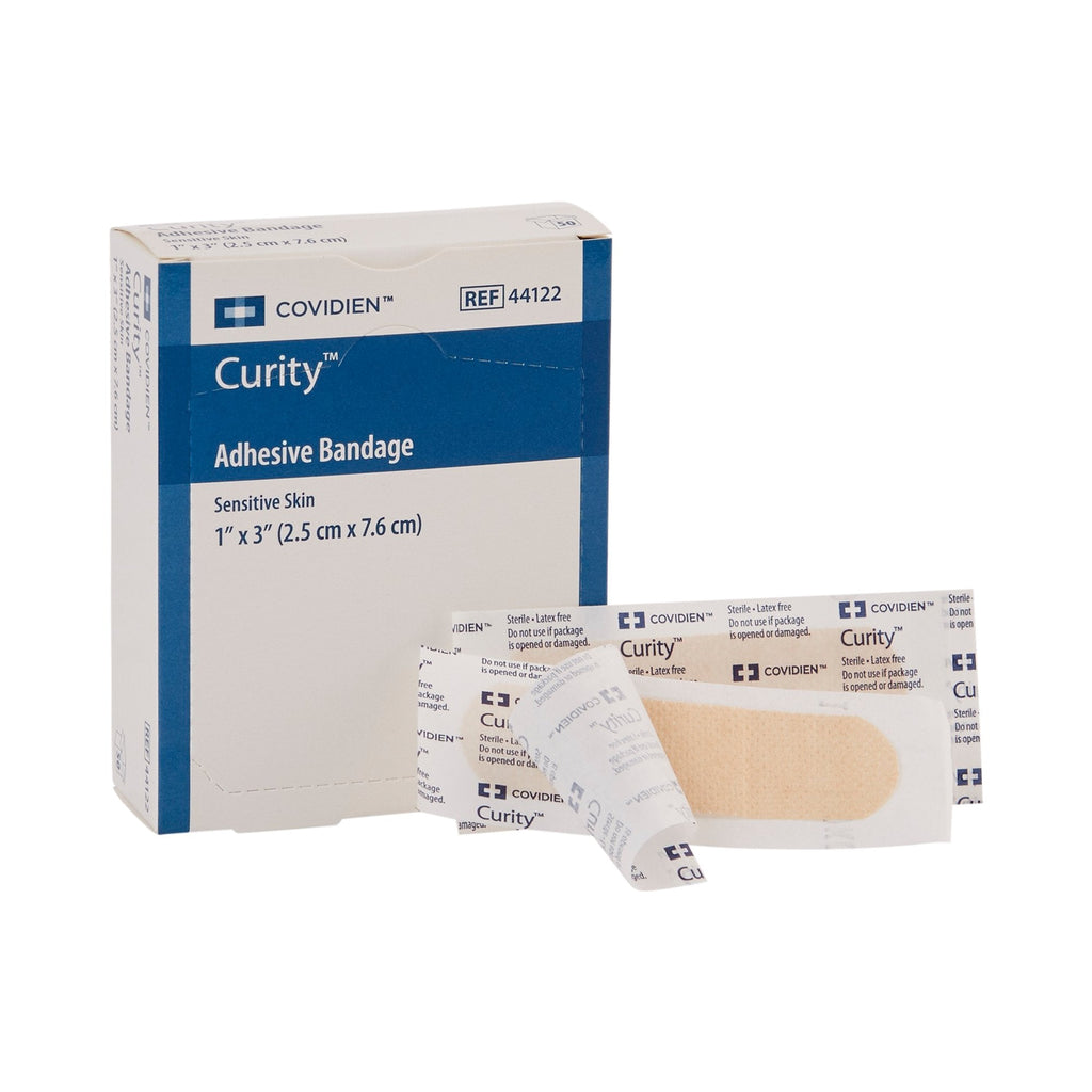 CurityÂª Sensitive Skin Adhesive Strip, 1 x 3 Inch