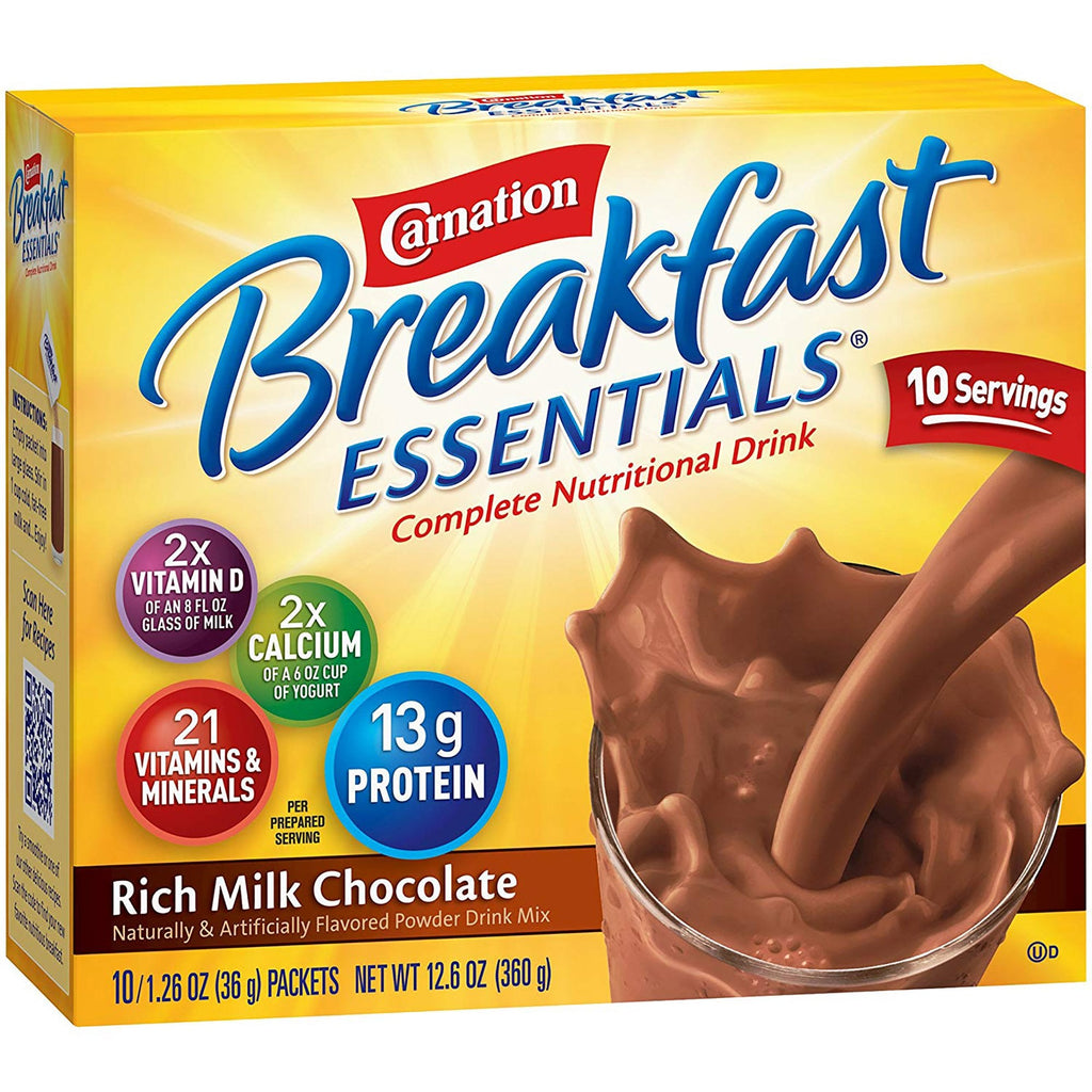 Carnation Breakfast EssentialsÂ¨ Rich Milk Chocolate Oral Supplement, 1.26 oz. Individual Packet