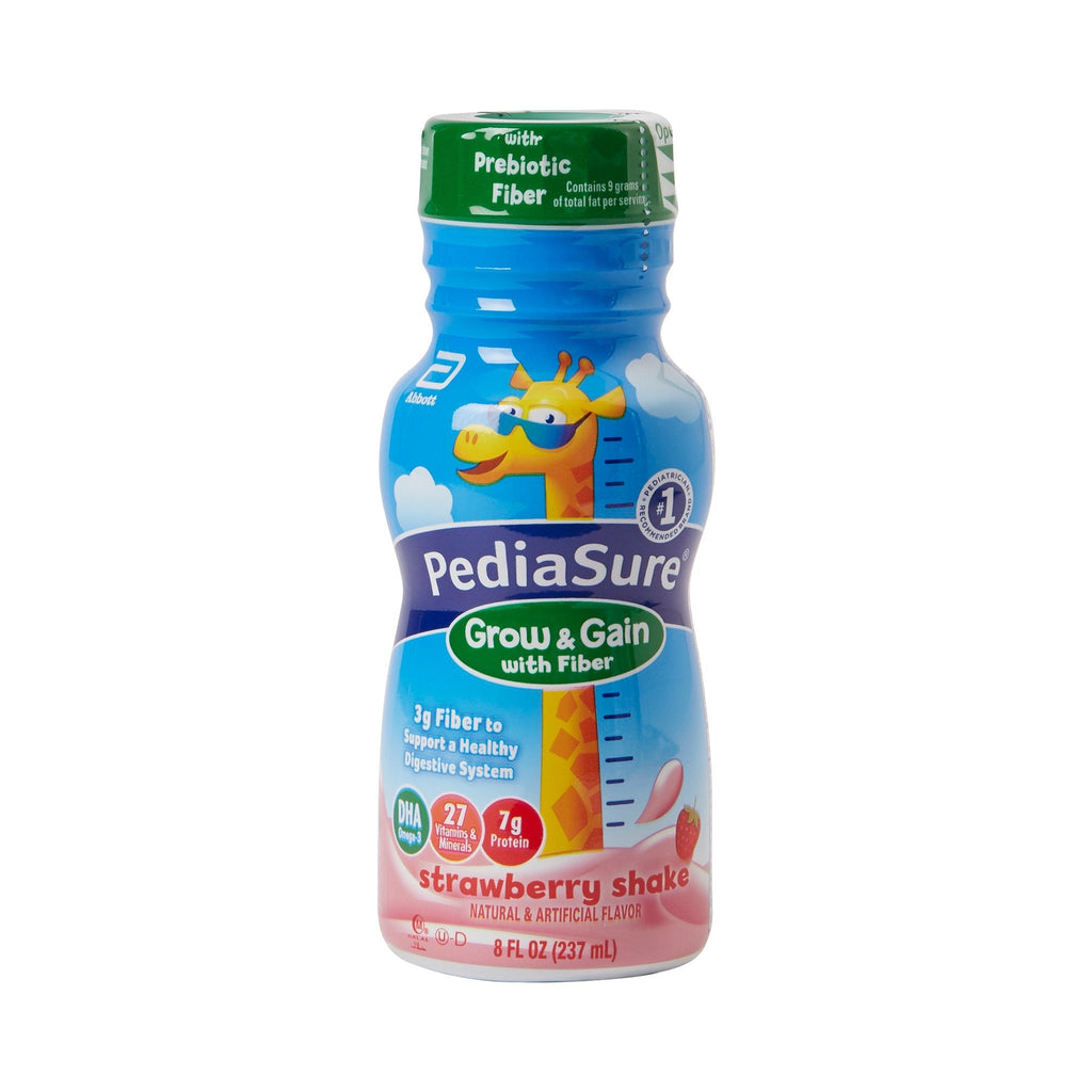 PediaSureÂ¨ Grow & Gain with Fiber Strawberry Pediatric Oral Supplement, 8 oz. Bottle