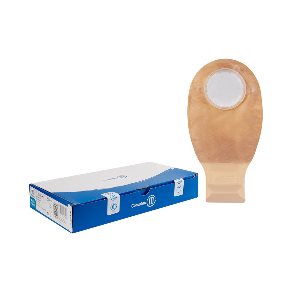 NaturaÂ¨ + Two-Piece Drainable, Tail Closure Transparent Ostomy Pouch, 12 Inch Length, 2_ Inch Flange