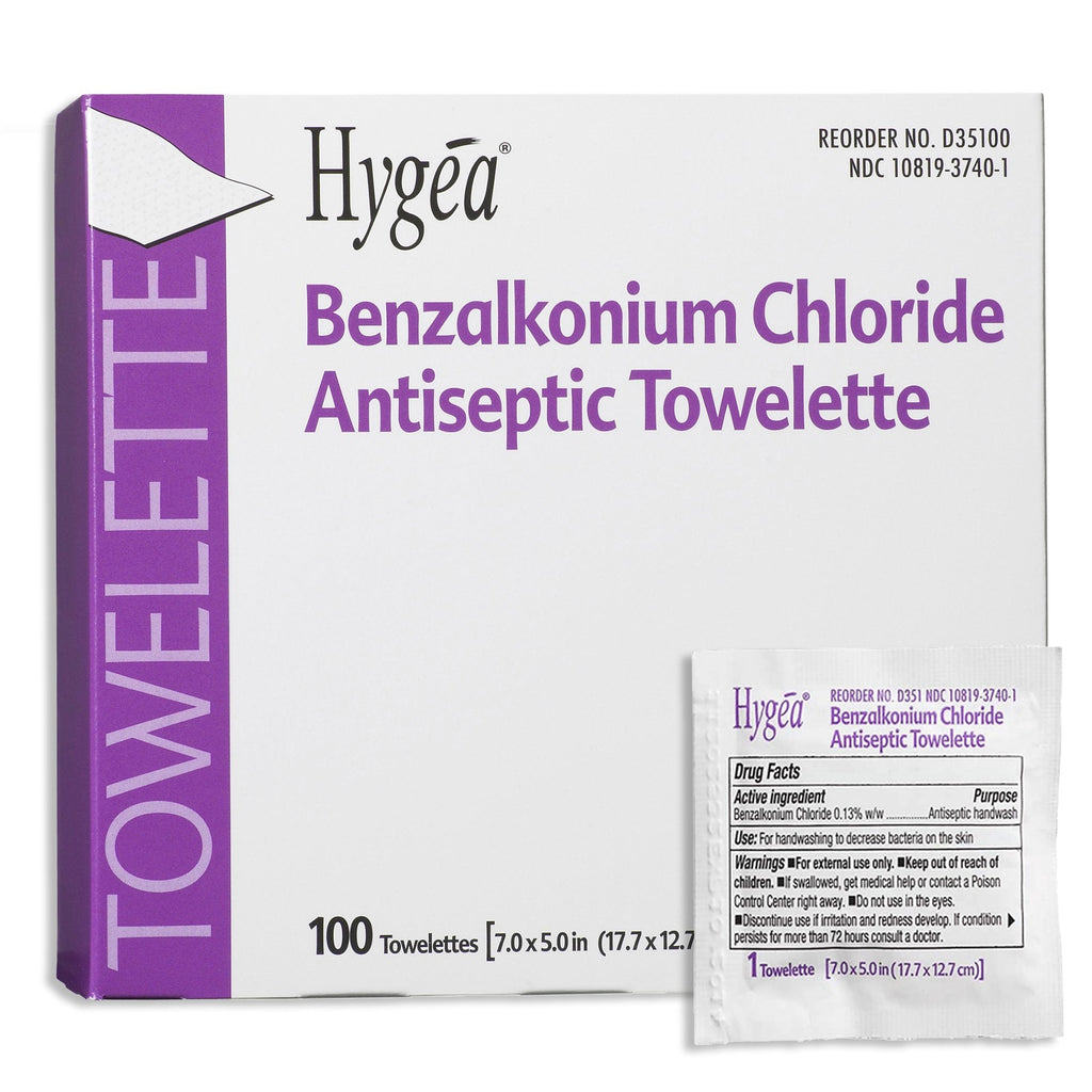 HygeaÂ¨ BZK Chloride Antiseptic Towelette, Individual Packet