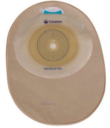 SenSuraÂ¨ Mio One-Piece Closed End Opaque Filtered Ostomy Pouch, 7 Inch Length, 1-3/16 Inch Stoma