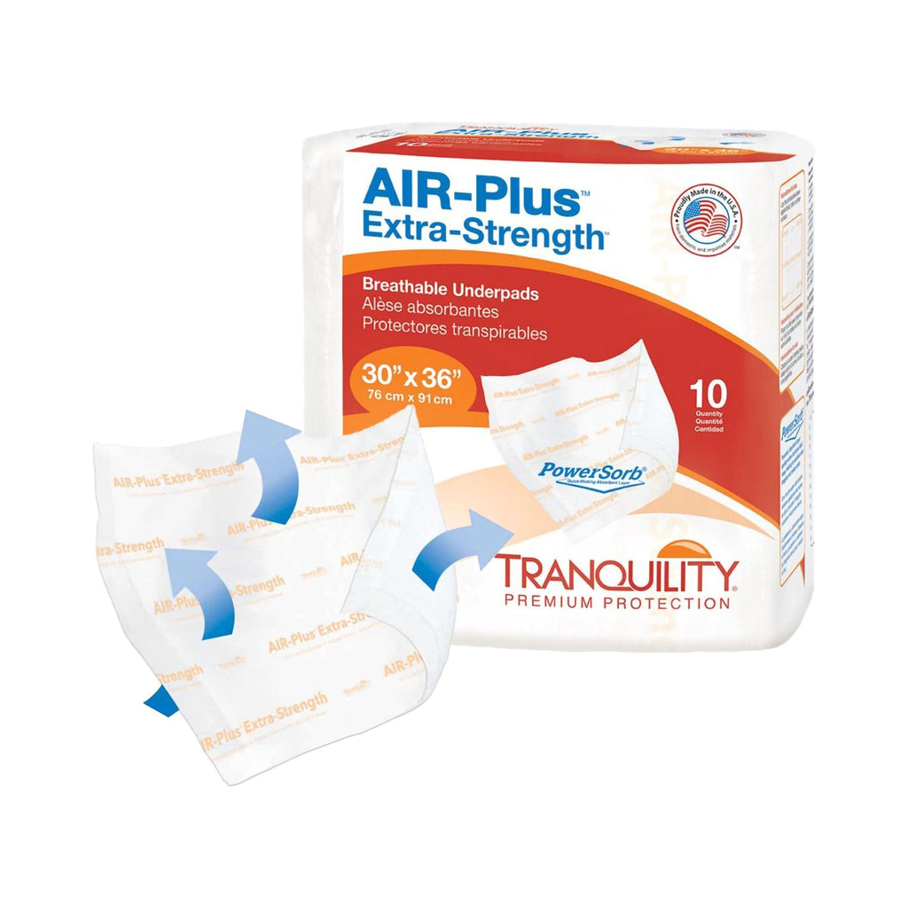 TranquilityÂ¨ AIR-Plus Extra-Strength Positioning Underpad, 30 x 36 Inch