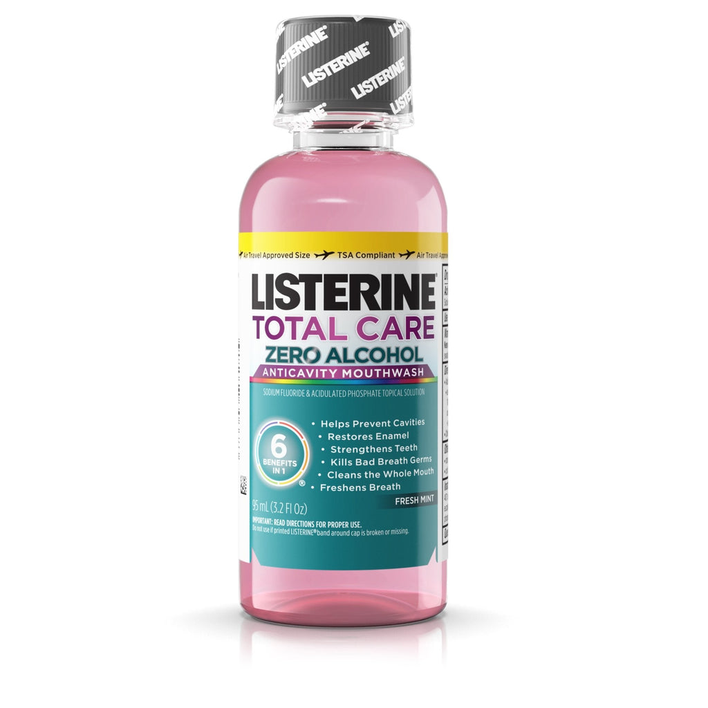 ListerineÂ¨ Total Care ZeroÂ¨ Fresh Mint Mouthwash, 3.2 oz. Bottle