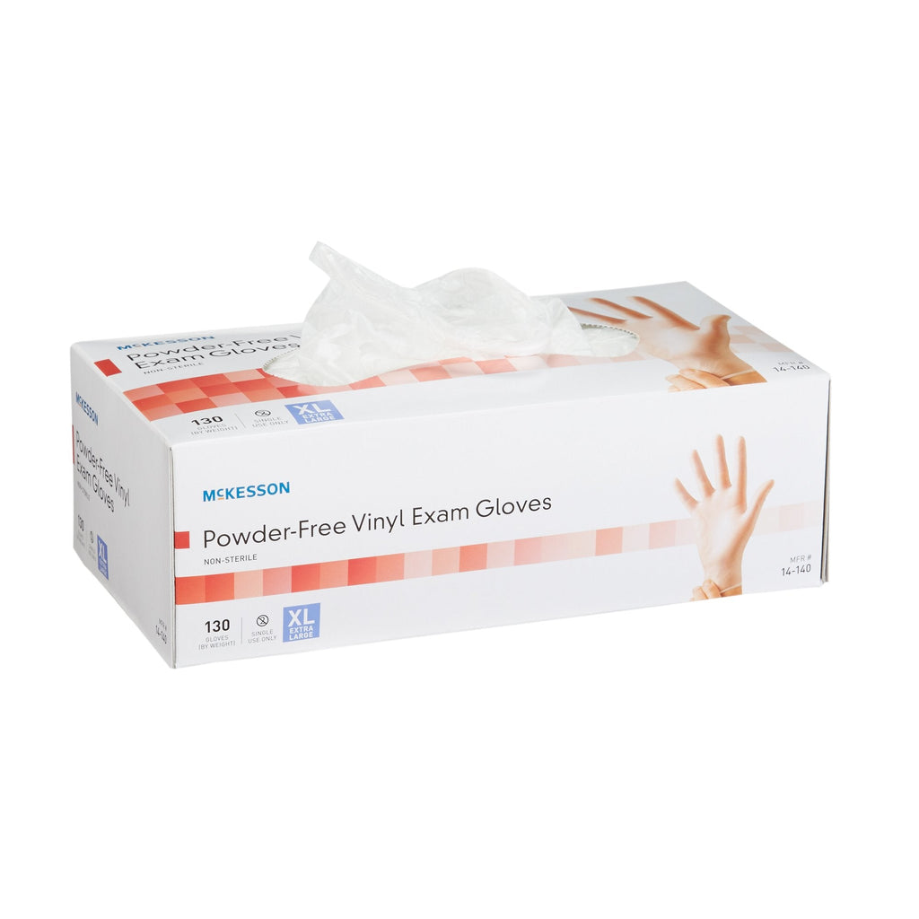 McKesson Vinyl Exam Glove, X-Large, Clear