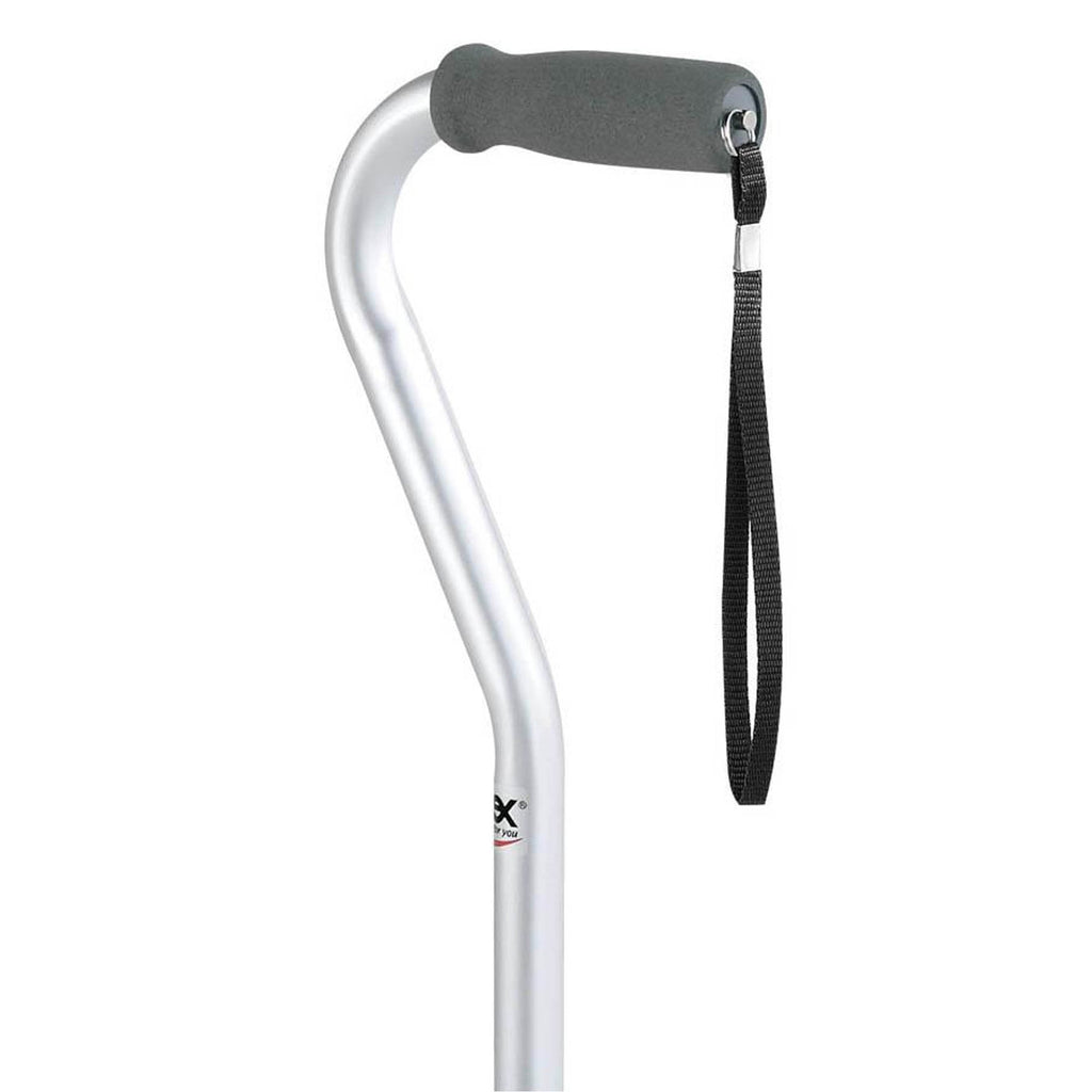 CarexÂ¨ Silver Offset Cane, Aluminum, 29" to 38" in Height