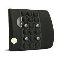 IMAKÂ¨ Ergo Lumbar Cushion, 13.5 in. W x 4 in. D x 13.8 in. H, Foam, Black, Non-inflatable