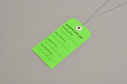 Elkay Plastics Clean Equipment Tag