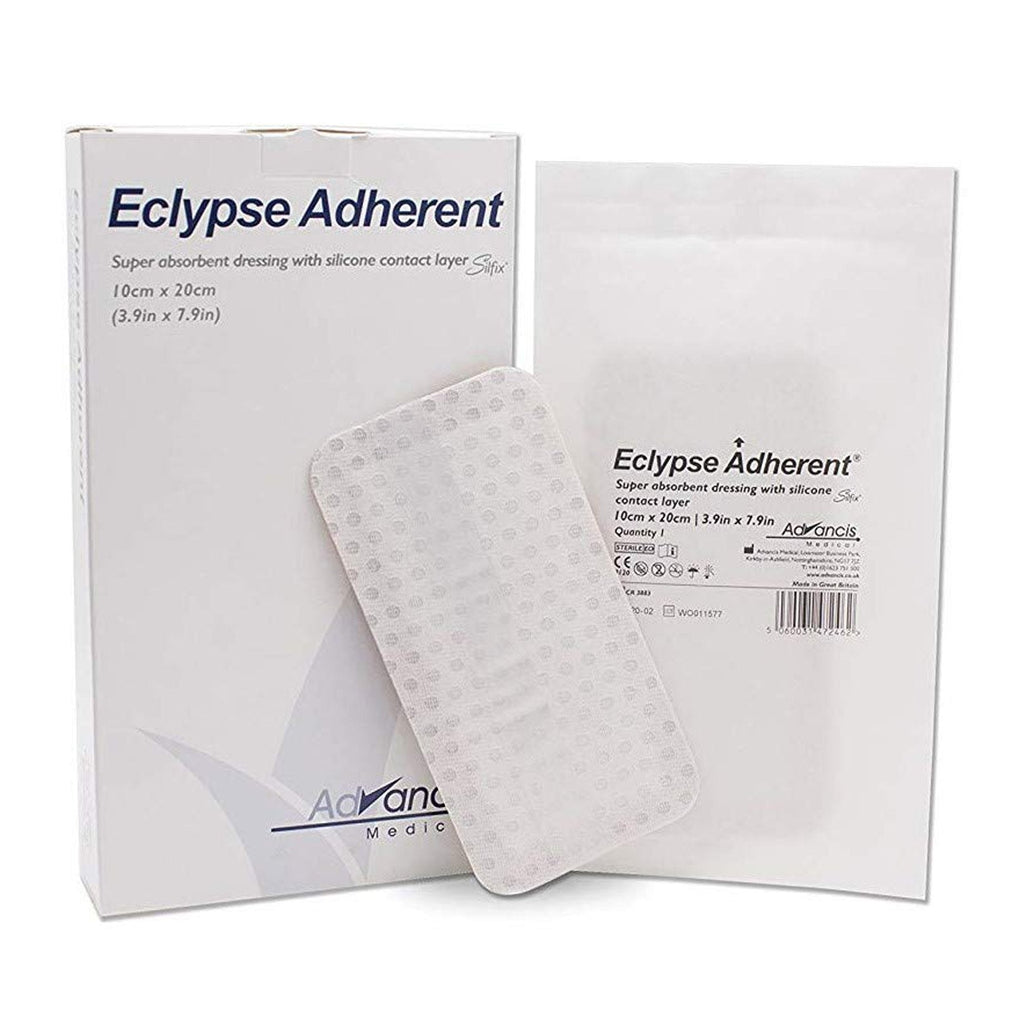 EclypseÂ¨ Adherent Super Absorbent Dressing, 4 x 8 Inch Oval