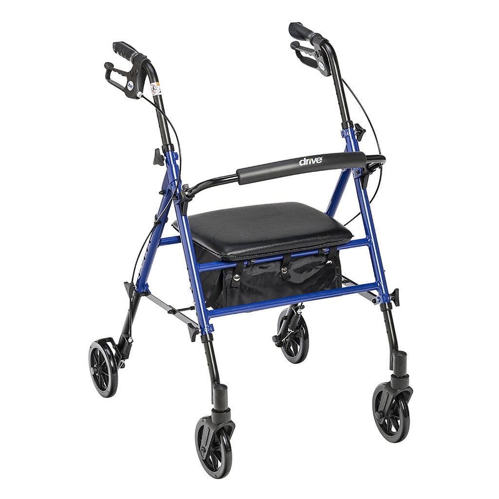driveÂª 4 Wheel Rollator, Blue