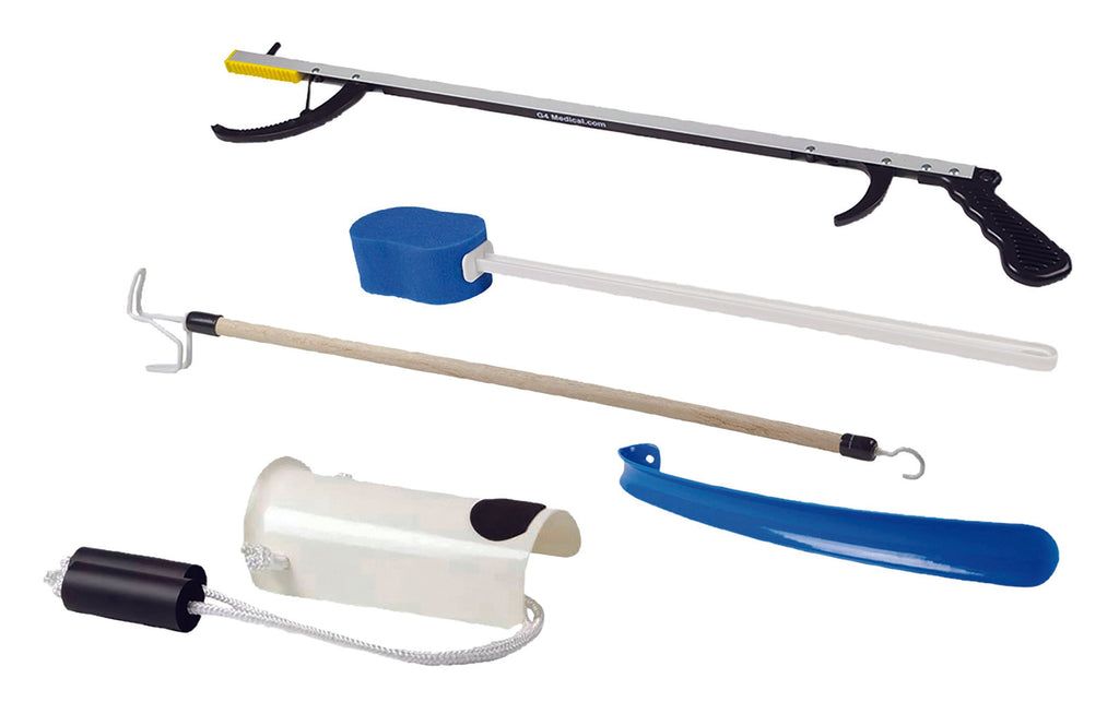FabLifeÂª Hip Kit with 32 Inch Reacher, 18 Inch Plastic Shoehorn, and 24 Inch Dressing Stick