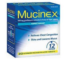 MucinexÂ¨ Guaifenesin Cold and Cough Relief