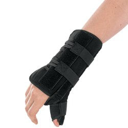 Wrist Brace with Thumb Spica Apollo Universal Aluminum / Foam Left Hand Black One Size Fits Most